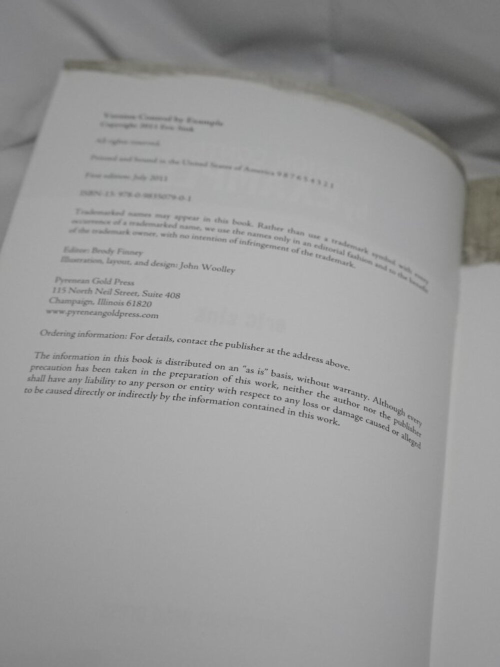 Version Control by Example Eric Sink 2011 Paperback Git Subversion Mercurial - Picture 3 of 3